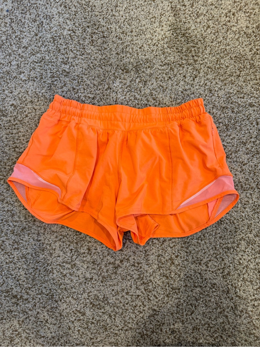 lululemon athletica Bright Orange Women's Athletic Shorts